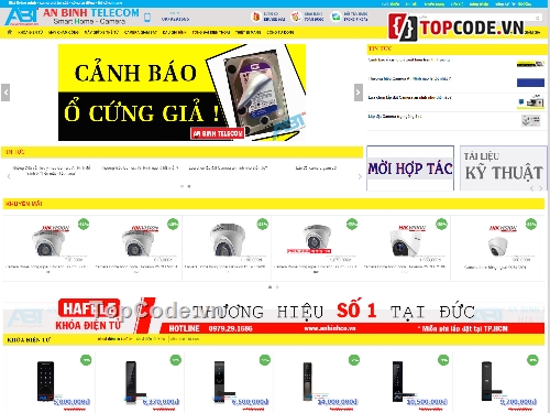 website bán hàng,full chức năng bán hàng,website thương mại điện tử,code website phụ kiện công nghệ,Website bán hàng điện tử camera,Website camera an ninh