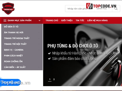 phụ tùng xe hơi,website bán hàng,website phụ tùng ô tô,Web bán phụ tùng xe hơi,Web phụ kiện xe,Website bán Phụ kiện xe hơi