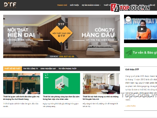 website công ty thiết kế nội thất,web thi công nội thất,website thiết kế thi công nội thất