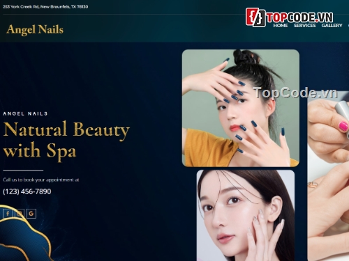 website tiệm nail,code web spa,source code web nail