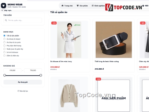 bán quần áo,Website bán quần áo,Web bán áo quần