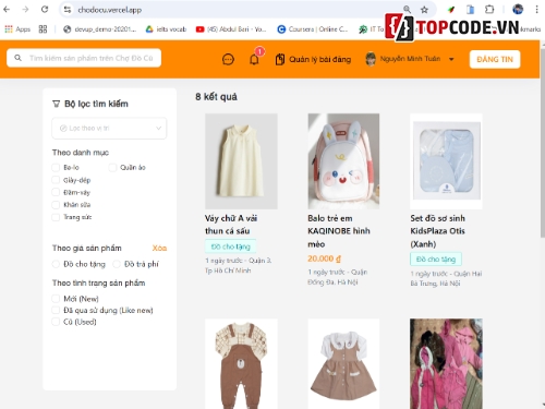 Website bán đồ trẻ em,Shop bán đồ trẻ em,app bán đồ cũ,đồ chơi trẻ em