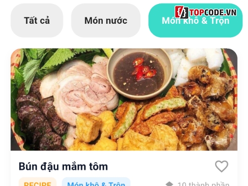 App Dạy Nấu Ăn,Android,Flutter