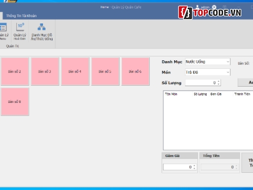 C#,Winform,Phần Mềm Quản Lý,Phần Mềm Quản Lý Quán CaFe