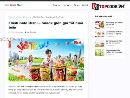 bán hàng,web bán hàng,oishi