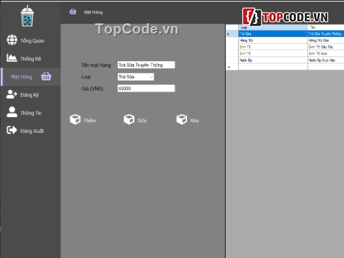 quán trà sữa,winfom c#,trà sữa