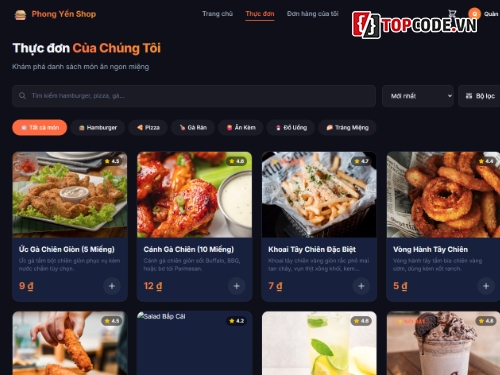 Đồ án website bán đồ ăn nhanh Nodejs ReactJS,Website đặt món ăn trực tuyến FastFood Pro,Full code website bán đồ ăn nhanh và quản lý kho,Hệ thống quản lý kho nguyên liệu và công thức món