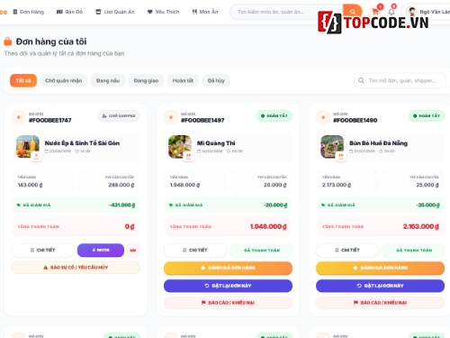quản lý quán ăn đa nền tảng,đồ án quản lý web đặt đồ ăn,web đặt đồ ăn đa nền tảng