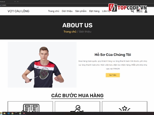 web php,php mysql,Website bán hàng,code web cầu lông,share code cầu lông,Đồ án web PHP