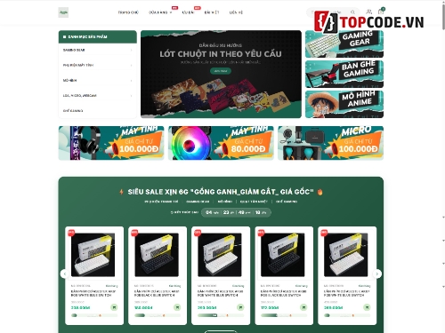 website shop bàn phím,Website bán bàn phím,shop bàn phím,shop keycap,php mysql,website quản lý bán hàng