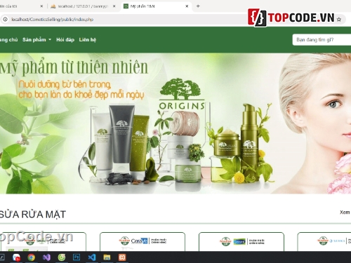 web mỹ phẩm,web làm đẹp,website mỹ phẩm,website spa