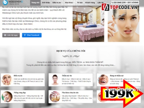 Website Thẩm Mỹ Viện Spa,web thẩm mỹ viện,code web thẩm mỹ viện,website thẩm mỹ viện wordpress