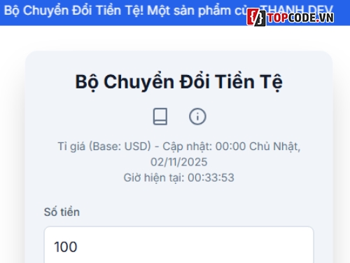 code chuyển đổi tiền tệ,source chuyển đổi tiền tệ,source code chuyển đổi tiền tệ