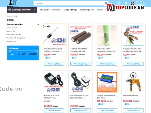 sharecode thiết bị điện,web thiết bị điện tử,Sharecode Website Bán thiết bị,linh kiện điện tử