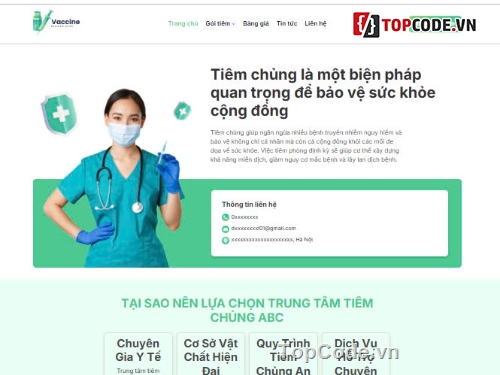web tiêm chủng,web trung tâm tiêm chủng,Dịch vụ tiêm chủng,Sharecode Website Dịch Vụ Tiêm Chủng