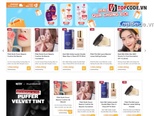 website mỹ phẩm,shop mỹ phẩm,mỹ phẩm online,Sharecode Website Giao diện bán mỹ phẩm làm đẹp xị