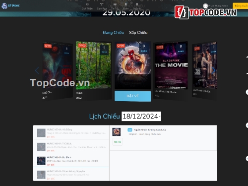 sharecode đặt vé,đồ án web đặt vé xem phim,code đặt vé xem phim