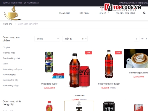 Source code đồ án asp,website bán nước asp,code website bán cafe asp,website coffee asp net mvc