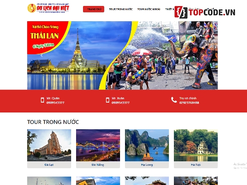 Tour du lịch,Code du lịch,Website du lịch