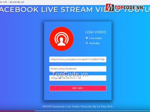 live stream facebook,live stream facebook từ youtube,Video youtube,code stream facebook,Live Stream Video Youtube