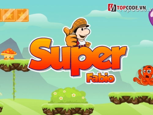 Code tựa game mario,Game Super Fabio,Super Mario,Code game super mario,code unity 3d game mario