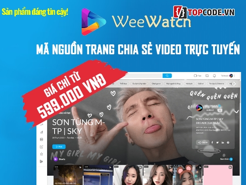 PlayTube,WeeWatch,website chia sẻ video,mạng chia sẻ video,chia sẻ code web chia sẻ video,code chia sẻ video