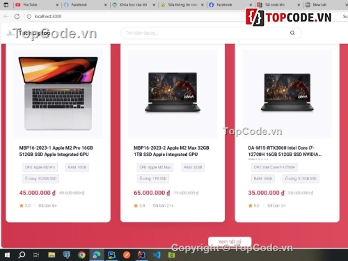 đồ án tốt nghiệp,code web,web laptop