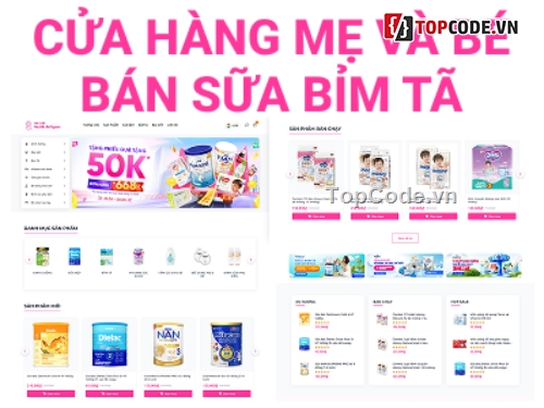 webiste mẹ và bé,website bán sữa,website bỉm tả,cửa hàng mẹ và bé,shop bán sữa,web bỉm tã