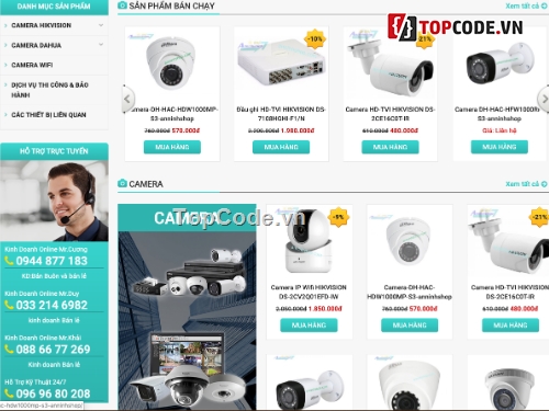 website bán camera,web thiết bị điện tử,website camera,website bán camera an ninh