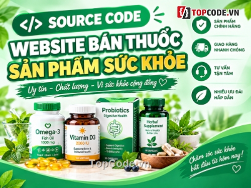 Source code website bán thuốc,Wesbite nhà thuốc,Template giao diện nhà thuốc,website bán thuốc,web bán thuốc,thực phẩm chức năng