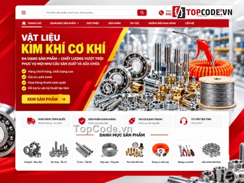 code website cơ khí,code website kim khí,Template website kim khí,vật liệu cơ khí,vật liệu kim khí,Template giới thiệu sản phẩm kim khí và cơ khí