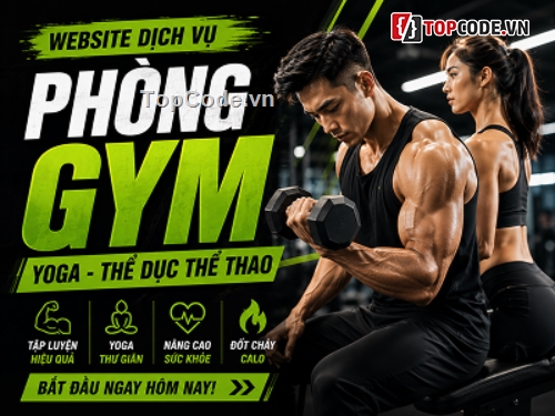 Source code phòng gym,website phòng gym,website thể thao,website dịch vụ phòng gym yoga,website yoga,Website quản lý phòng gym