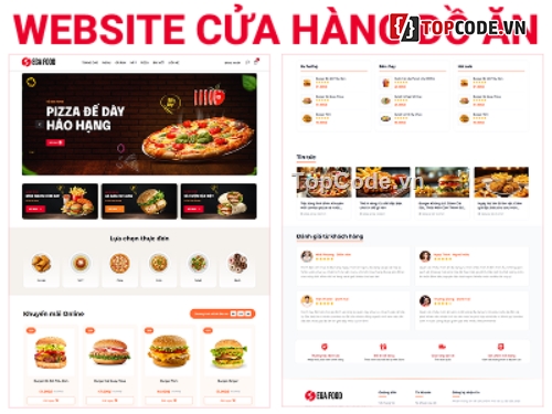 web đồ ăn,food online,website đồ ăn,website bán đồ ăn,website bán pizza,website burger