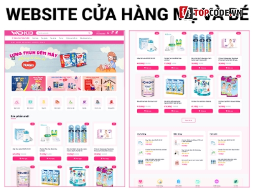 web mẹ và bé,website mẹ và bé,web bán sữa,code web bán đồ trẻ em,php mysql,mẹ và bé