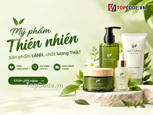 website mỹ phẩm,shop mỹ phẩm,web mỹ phẩm,code web mỹ phẩm,Template mỹ phẩm,Giao diện website spa