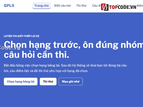 ôn thi GPLX,ReactJS,NodeJS,MongoDB,website,Source website
