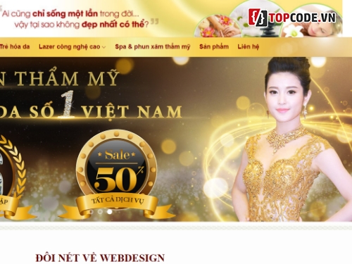 website làm đẹp,website mỹ phẩm,website spa