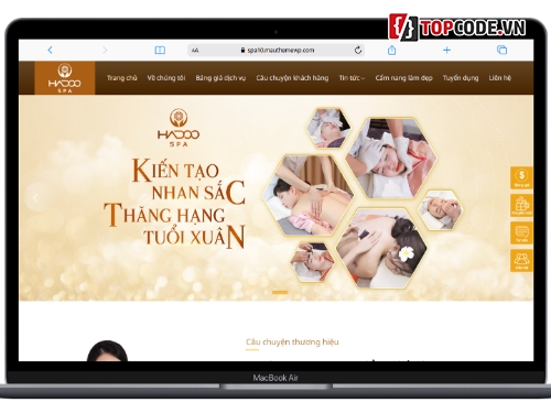 web thẩm mỹ viện,website spa,website wordpress spa,theme wordpress spa,code thẩm mỹ viện,source code spa