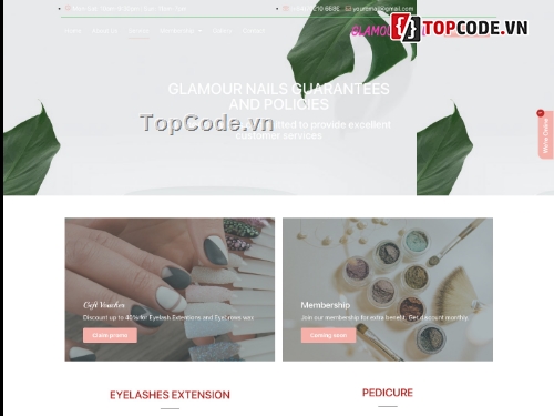 web giới thiệu nails,Code web Tiệm Nails wordpress,Code web Tiệm Nails elementor,Code web Tiệm Nails