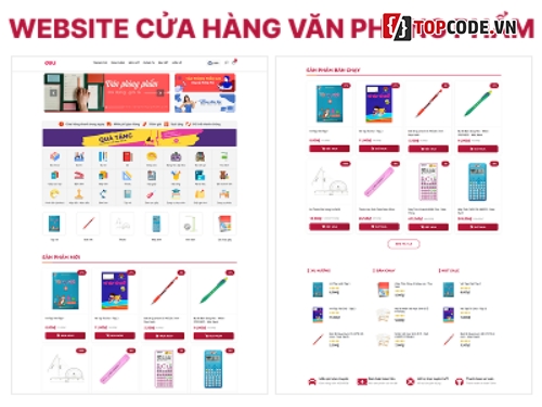 web văn phòng phẩm,web bán sách,website văn phòng phẩm,web dụng cụ học tập,php mysql,website php