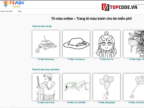 Tô màu,tô màu online,tô màu cho bé