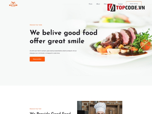 Template web giới thiệu thực phẩm,Template website thực phẩm,Template website giới thiệu nhà hàng,Template web nhà hàng ẩm thực,Template website giới thiệu cửa hàng
