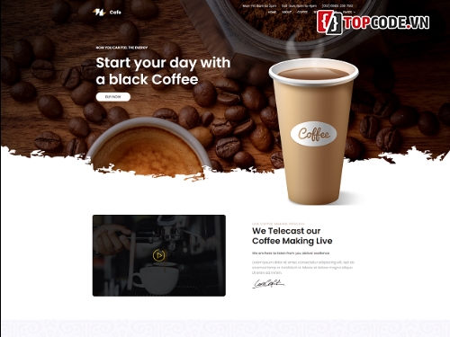 Template đặt coffee,Template web đặt coffee,Template kinh doanh coffee,Template web giới thiệu coffee