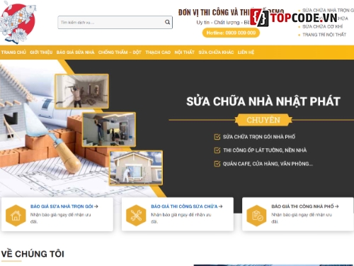 Theme wordpress mẫu Sửa chữa nhà cửa,Mẫu dịch vụ Flatsome,Mẫu web dịch vụ sửa chữa nhà