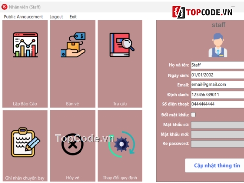 quản lý vé máy bay,vé máy bay,quản lý và đặt vé