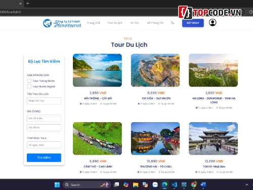 báo cáo,đặt tour du lịch,PHP,web tour  du lịch