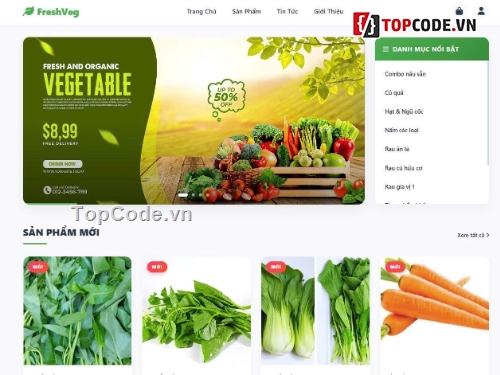 Web bán rau quả,website bán rau củ,Web app bán hàng