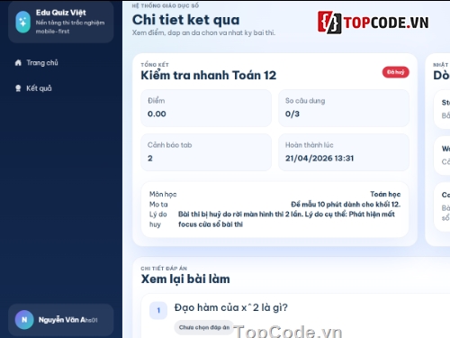 app trắc nghiệm,thi,SINH VIÊN