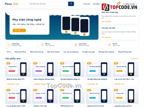 web bán điện thoại,web bán phụ kiện,web bán phụ kiện điện thoại