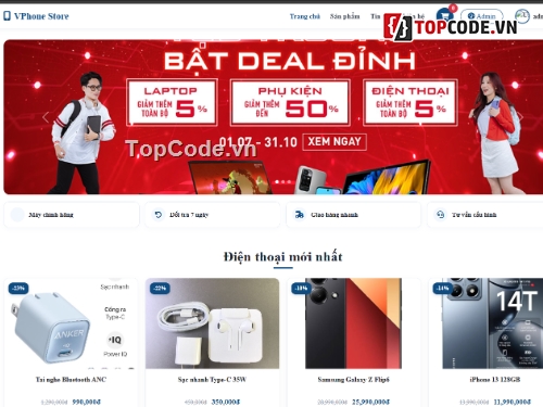 Web điện thoại,Đồ án Web bán điện thoại,điện